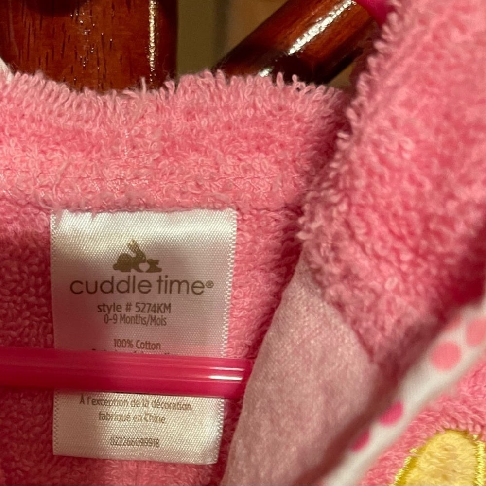 Cuddle Time Pink Baby Robe with Starfish - Picture 5 of 6
